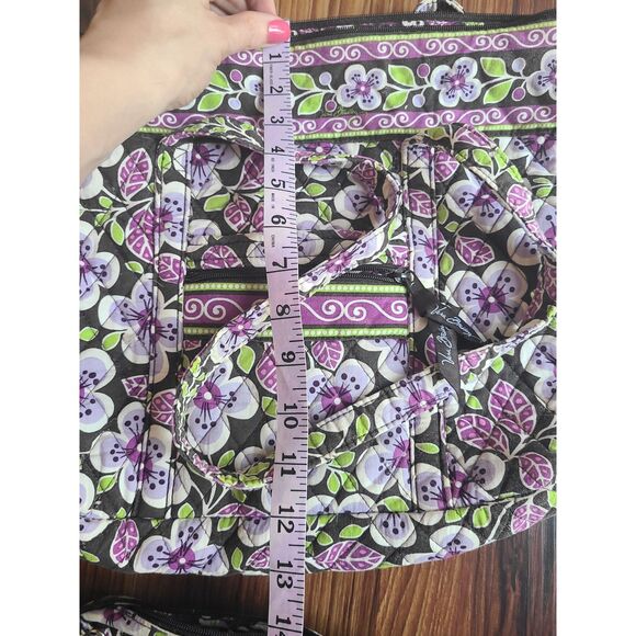 Vtg Vera Bradley Y2K Plum Petals Tote & Travel Bag Set Floral {Retired Pattern} - Picture 11 of 11